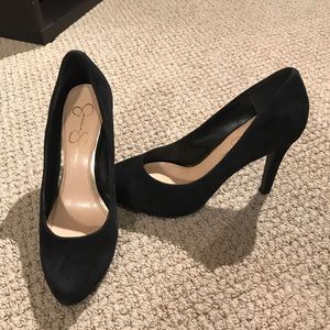 Jessica Simpson black suede heels size 8.5